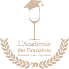 Logo L'Académie des Domaines, formation en vins et gastronomie, client formation du Studio Leelooam